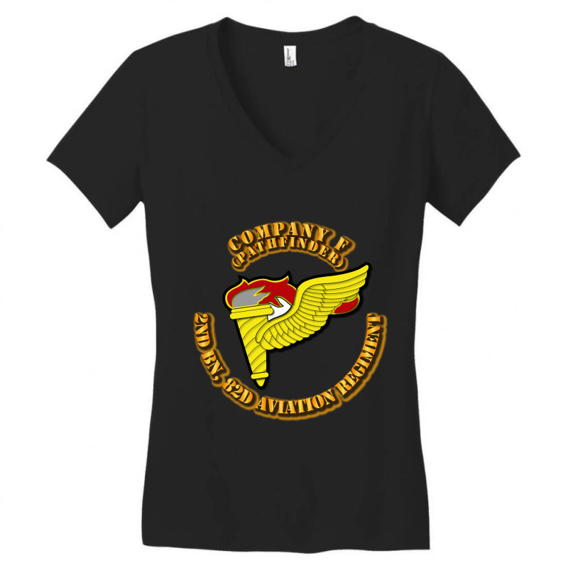 Co F Pathfinder 2nd Battalion 82d Aviation Rgt Women's V-Neck T-Shirt by moonlight2270 | Artistshot