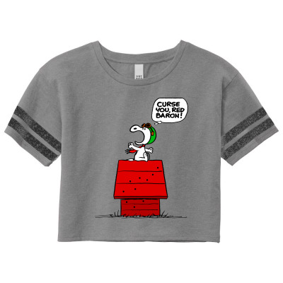 Snoopy: Curse You Red Baron! Scorecard Crop Tee Designed By Pop Cultured
