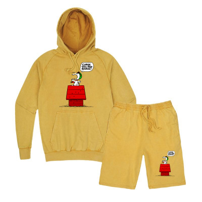 Snoopy: Curse You Red Baron! Vintage Hoodie And Short Set Designed By Pop Cultured