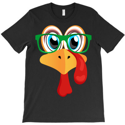 Thanksgiving Turkey Color Glasses T-shirt Designed By Bariteau Hannah
