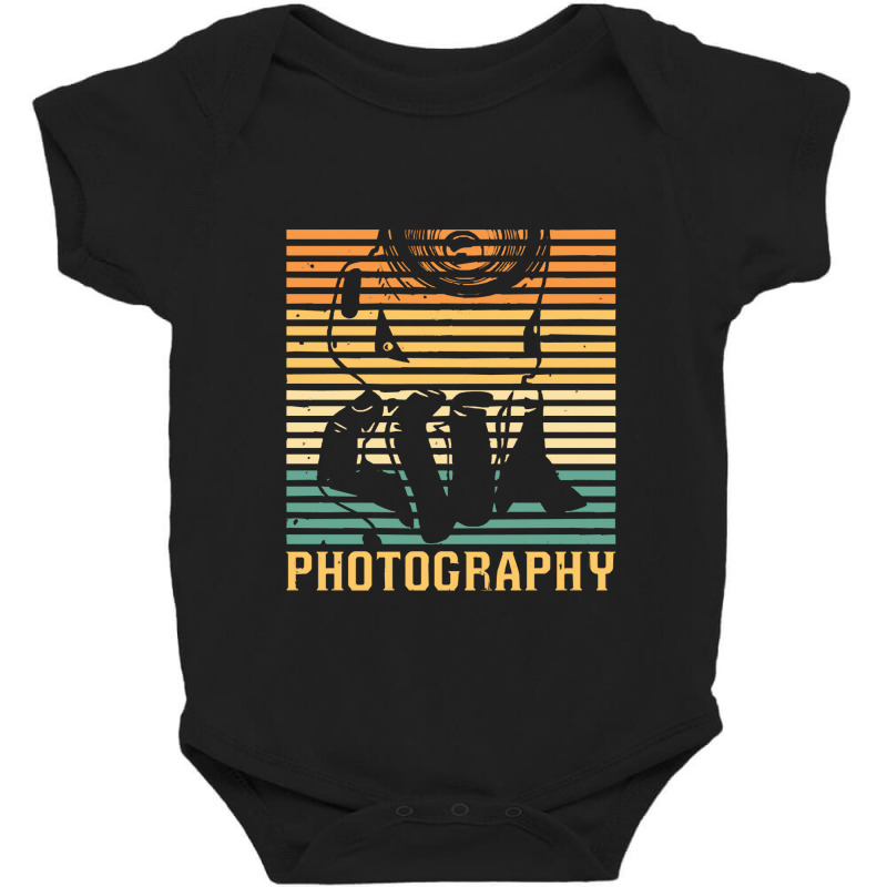 Photography T  Shirt Retro Camera Photo Photographer   Vintage Photogr Baby Bodysuit by sengeryasmin | Artistshot