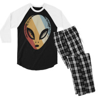 Alien Retro Style Vintage T Shirt Men's 3/4 Sleeve Pajama Set | Artistshot