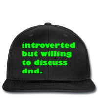 Introverted But Willing To Discuss Dnd Green Printed Hat | Artistshot