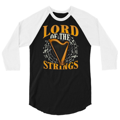 Harp Strings Strings Chordophone String Instrument 3/4 Sleeve Shirt Designed By Chuart