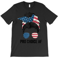 Pro Choice Af Reproductive Rights   Messy Bun Us Flag Tank Top T-shirt | Artistshot