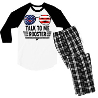 Talk To Me Rooster T Shirt Men's 3/4 Sleeve Pajama Set | Artistshot