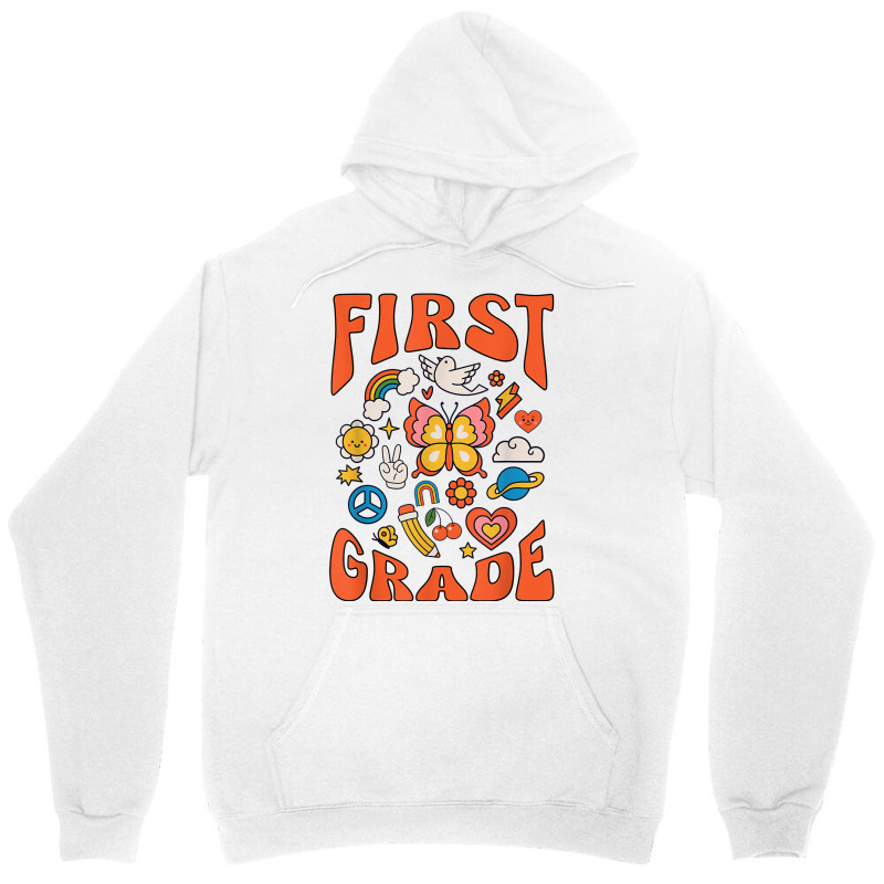 First Grade Teacher Retro Groovy 1st Grade Teacher Teams T Shirt Unisex Hoodie | Artistshot