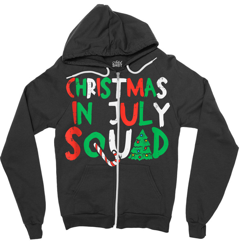 Christmas In July Squad Funny Summer Xmas Men Women Kids Tank Top Zipper Hoodie | Artistshot