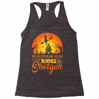 Vintage Sunset Australian Kelpie Dog Ride Shotgun Halloween T Shirt Racerback Tank | Artistshot