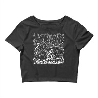 Music Notes Tile Pattern White Crop Top | Artistshot