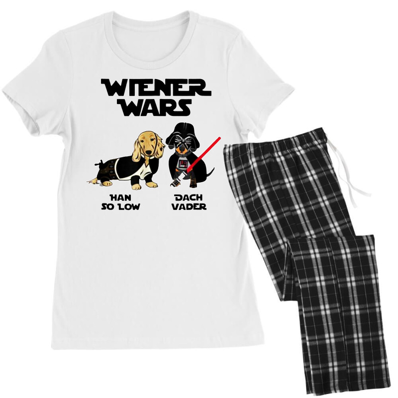 Custom Wiener Wars Funny Dachshund Women s Pajamas Set By Alex