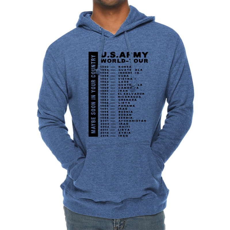 Army World Tour Lightweight Hoodie | Artistshot