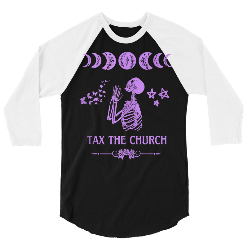 Pro Choice Purple Tax The Church Feminism And Goth Skeleton Tank Top 3/4 Sleeve Shirt | Artistshot