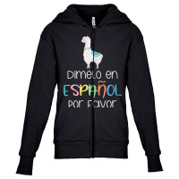 Womens En Espanol Por Favor Maestra Bilingual Spanish Teacher T Shirt Youth Zipper Hoodie | Artistshot