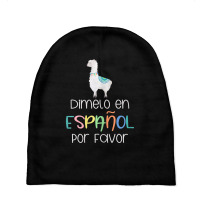 Womens En Espanol Por Favor Maestra Bilingual Spanish Teacher T Shirt Baby Beanies | Artistshot