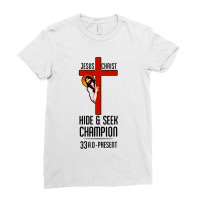 Jesus Christ Hide And Seek Ladies Fitted T-shirt | Artistshot