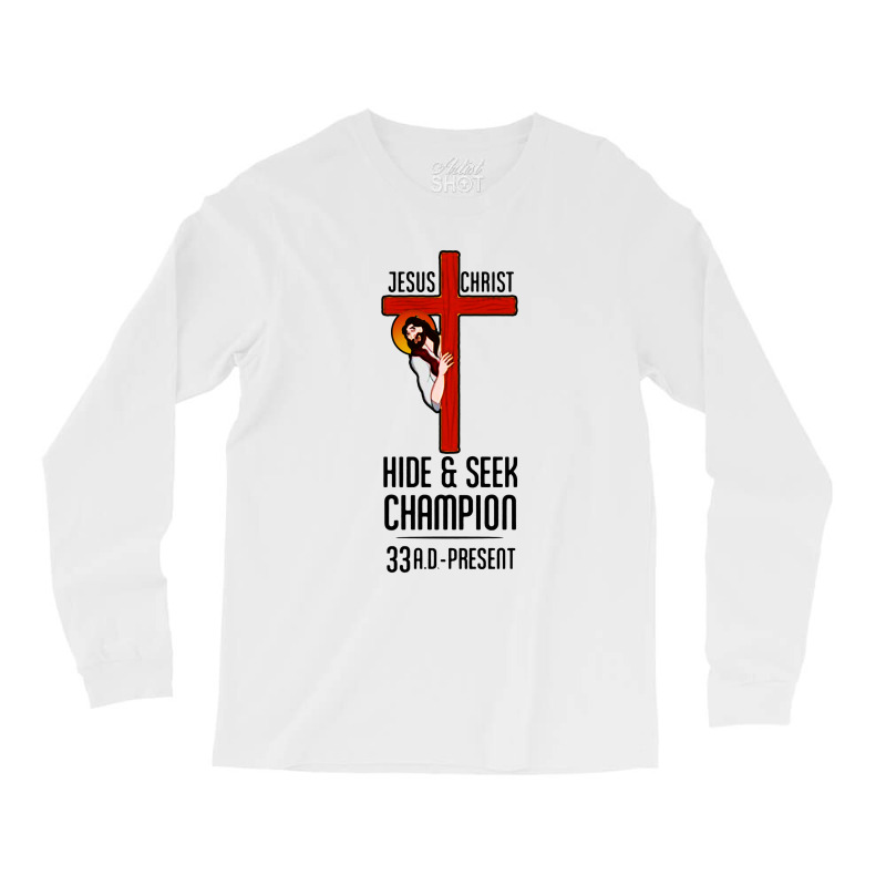 Jesus Christ Hide And Seek Long Sleeve Shirts. By Artistshot