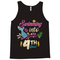 4th Grade Back To School Mermaid Swimming Girls Tank Top | Artistshot