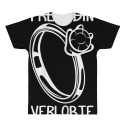 womens girlfriend fiancée marriage proposal engagement ring   motif t All Over Men's T-shirt | Artistshot