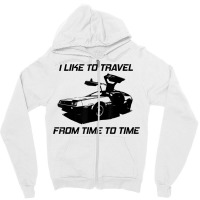 I Like To Travel From Time To Time. Funny Retro Car Vacation T Shirt Zipper Hoodie | Artistshot