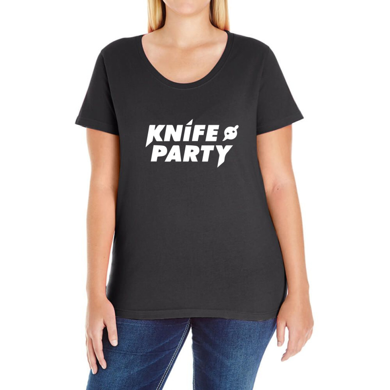 Custom Knife Party Ladies Curvy T-shirt 
