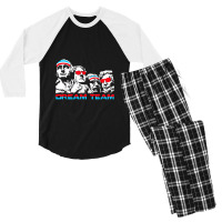 America Dream Team Fourth Of July   Original Founding Father Men's 3/4 Sleeve Pajama Set | Artistshot