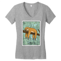 La Pereza Lottery Gift The Sloth Card Mexican Lottery Bingo T Shirt Women's V-neck T-shirt | Artistshot