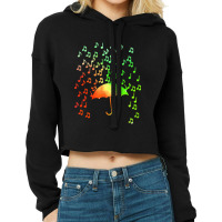 Music Note Shower Cropped Hoodie | Artistshot