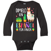 Womens En Espanol Por Favor Bilingual Spanish Teacher Gifts T Shirt Long Sleeve Baby Bodysuit | Artistshot