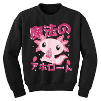 Kawaii Axolotl Strawberry Milk Shake Japanese Anime T Shirt Youth Sweatshirt | Artistshot