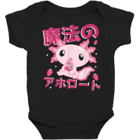 Kawaii Axolotl Strawberry Milk Shake Japanese Anime T Shirt Baby Bodysuit | Artistshot