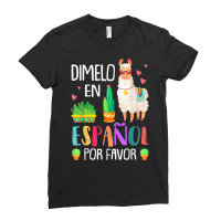 Womens En Espanol Por Favor Bilingual Spanish Teacher Gifts T Shirt Ladies Fitted T-shirt | Artistshot