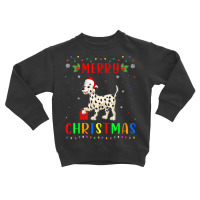 Xmas Light Dalmatian Dog Design Matching Christmas Pajama T Shirt Toddler Sweatshirt | Artistshot