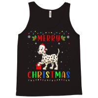 Xmas Light Dalmatian Dog Design Matching Christmas Pajama T Shirt Tank Top | Artistshot