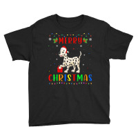 Xmas Light Dalmatian Dog Design Matching Christmas Pajama T Shirt Youth Tee | Artistshot