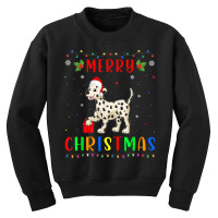 Xmas Light Dalmatian Dog Design Matching Christmas Pajama T Shirt Youth Sweatshirt | Artistshot