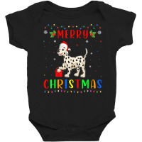 Xmas Light Dalmatian Dog Design Matching Christmas Pajama T Shirt Baby Bodysuit | Artistshot