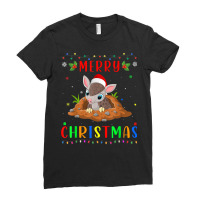 Xmas Light Armadillo Design Matching Christmas Pajama T Shirt Ladies Fitted T-shirt | Artistshot