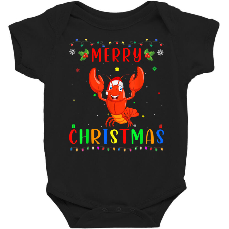 Xmas Light Lobster Design Matching Christmas Pajama T Shirt Baby Bodysuit by roussoevjaapg6u | Artistshot