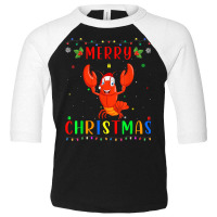 Xmas Light Lobster Design Matching Christmas Pajama T Shirt Toddler 3/4 Sleeve Tee | Artistshot