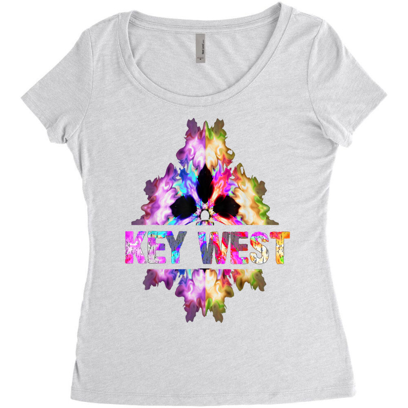 Key West Florida Tshirt Islands Souvenir Retro Tie Dye Gift Women's Triblend Scoop T-shirt by adrienskradski | Artistshot