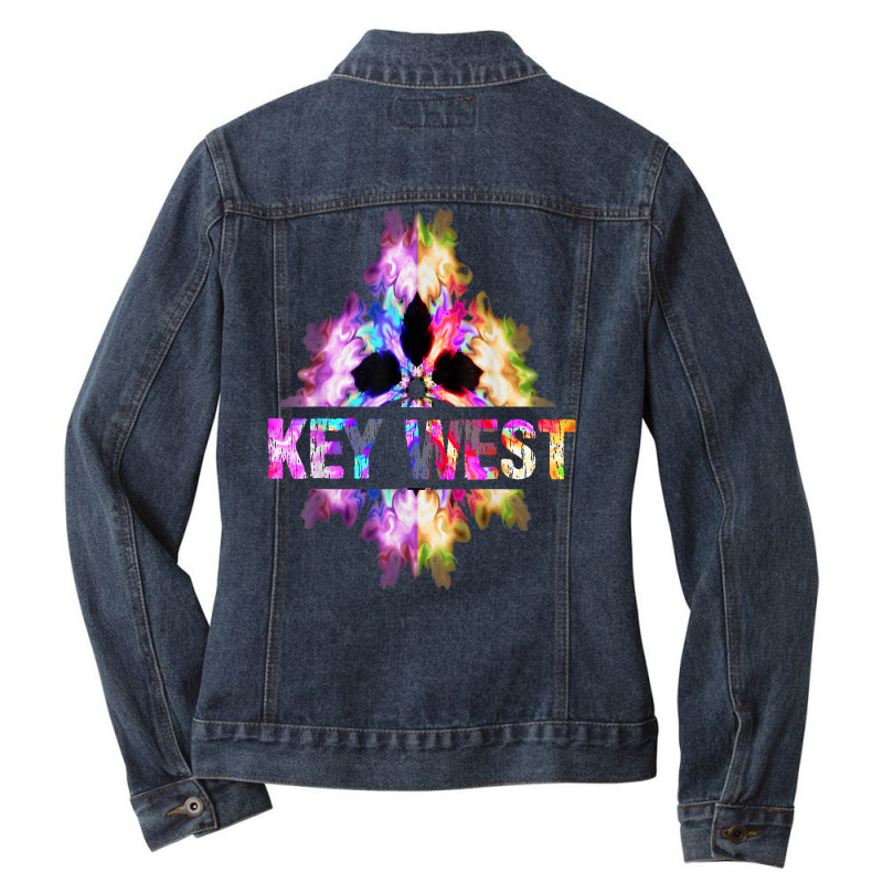 Key West Florida Tshirt Islands Souvenir Retro Tie Dye Gift Ladies Denim Jacket by adrienskradski | Artistshot