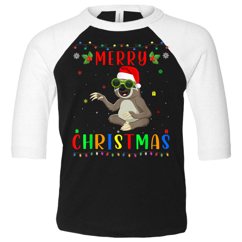 Xmas Light Sloth Design Matching Christmas Pajama T Shirt Toddler 3/4 Sleeve Tee by roussoevjaapg6u | Artistshot