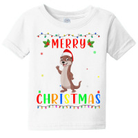 Xmas Light Otter Design Matching Christmas Pajama T Shirt Baby Tee | Artistshot