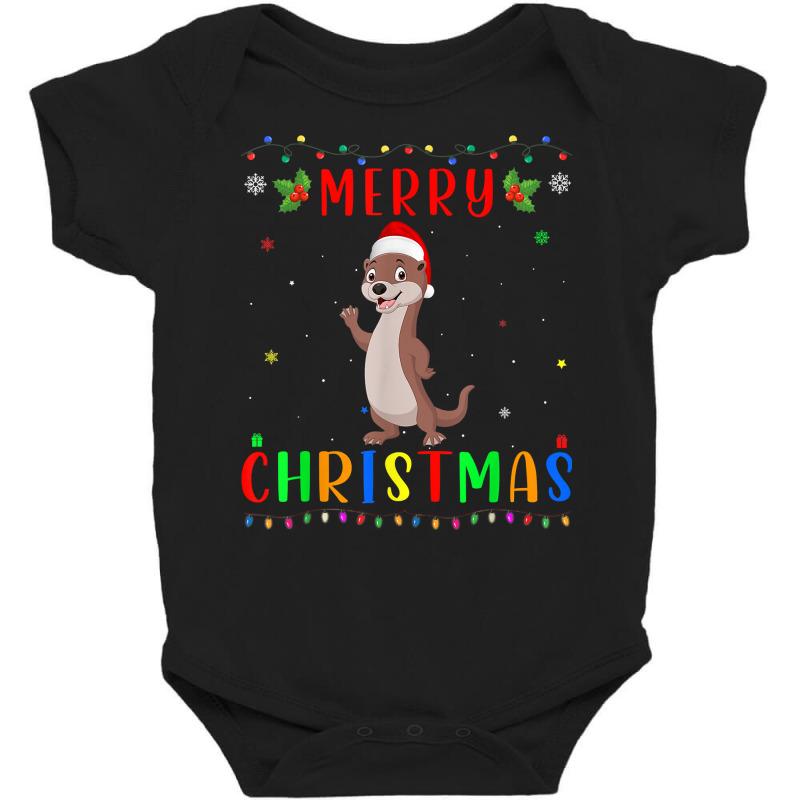 Xmas Light Otter Design Matching Christmas Pajama T Shirt Baby Bodysuit by morelypylagertq | Artistshot