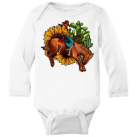 Rodeo Cowboy Sunflower Cactus Long Sleeve Baby Bodysuit | Artistshot