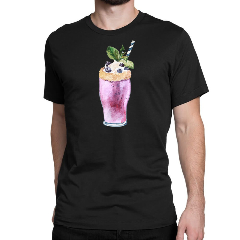 Blueberry Smoothie T  Shirt Blueberry Milkshake With Whipped Cream T Classic T-shirt by ebertlance489 | Artistshot