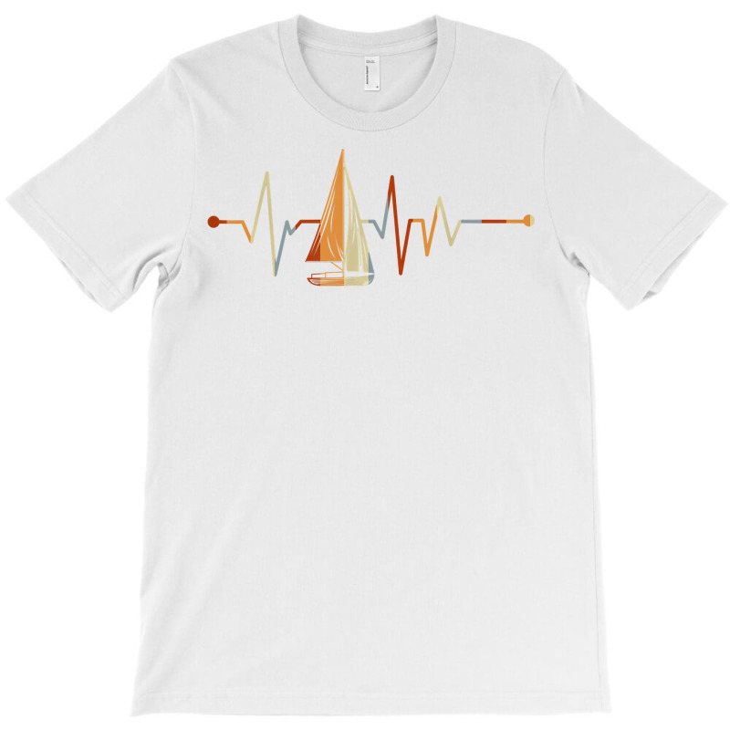 Sea Captain Gift Sail Boat Heartbeat Boat Sailing T Shirt T-shirt | Artistshot