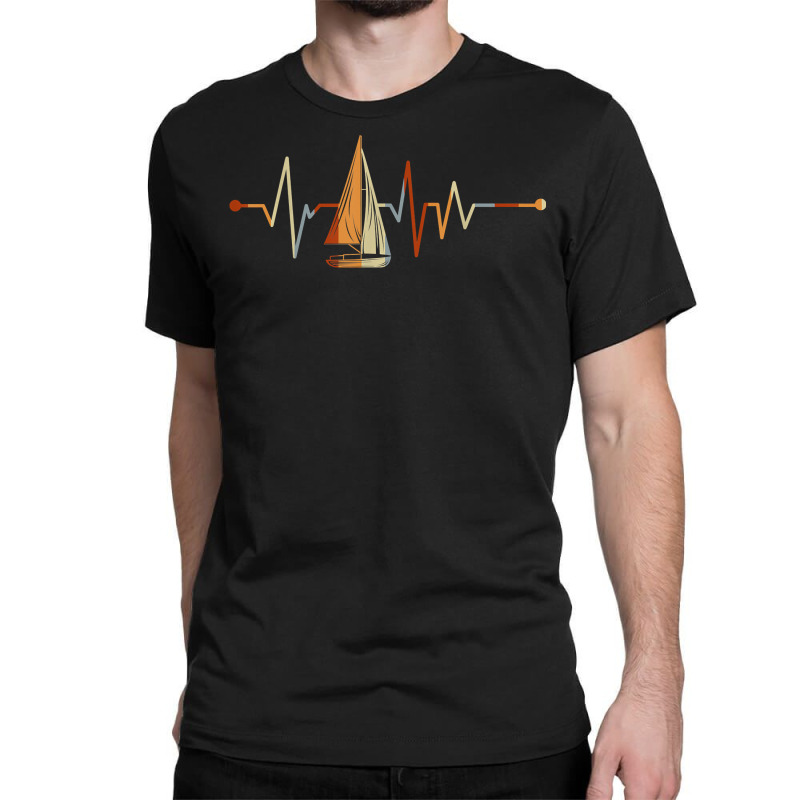 Sea Captain Gift Sail Boat Heartbeat Boat Sailing T Shirt Classic T-shirt | Artistshot