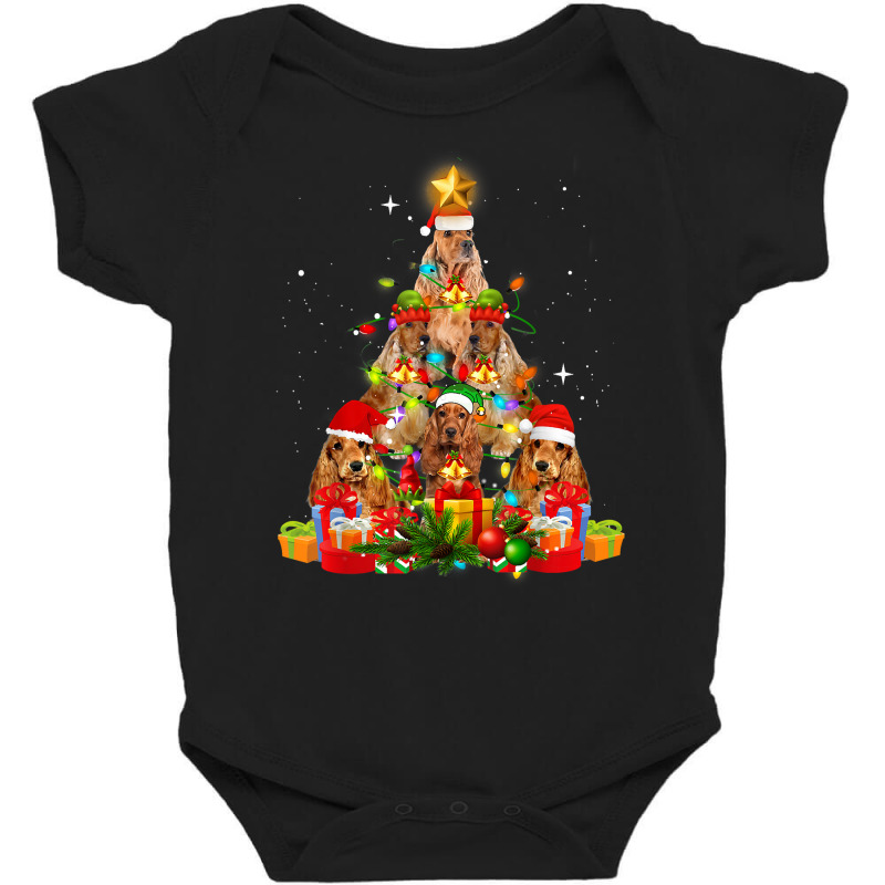 English Springer Spaniel Christmas Tree X Mas T Shirt Baby Bodysuit by morelypylagertq | Artistshot